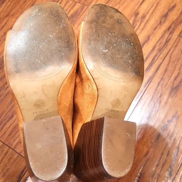 Isola Leather Boho Peep Toe Clog - Picture 7 of 7